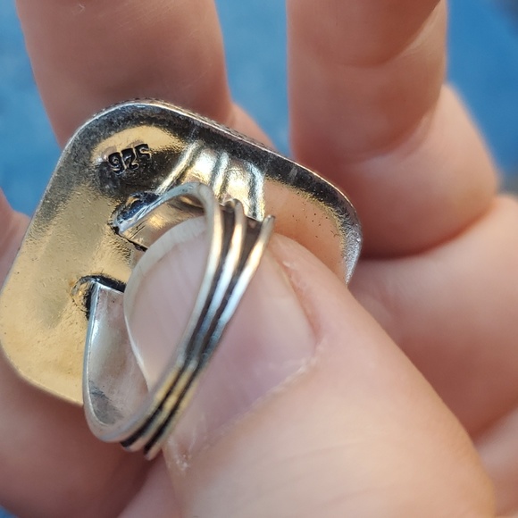 New Oversized Mystic Topaz 925 Silver Statement Ring. - Picture 12 of 16